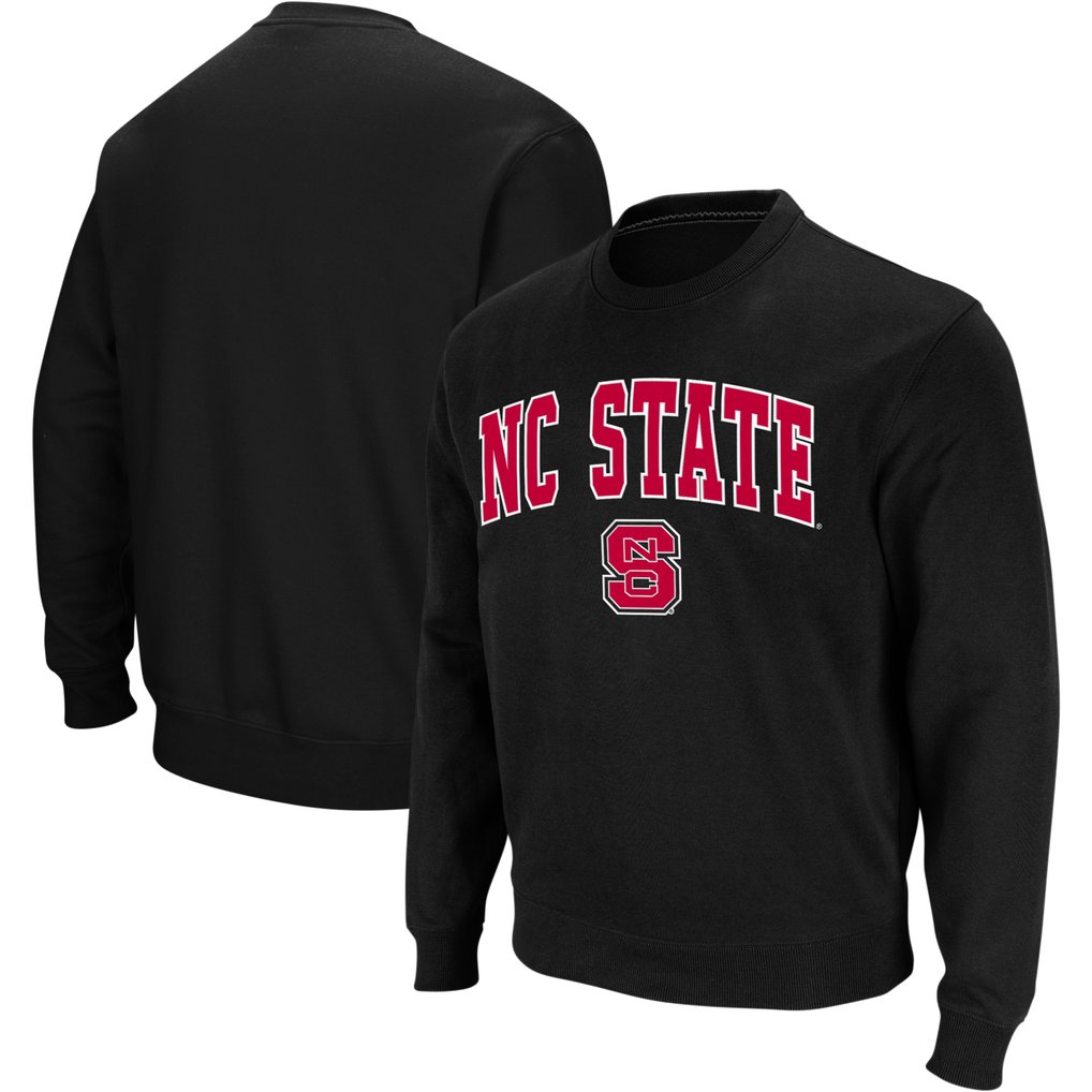 NC State Wolfpack Colosseum Arch & Logo Crew Neck Sweatshirt - Black