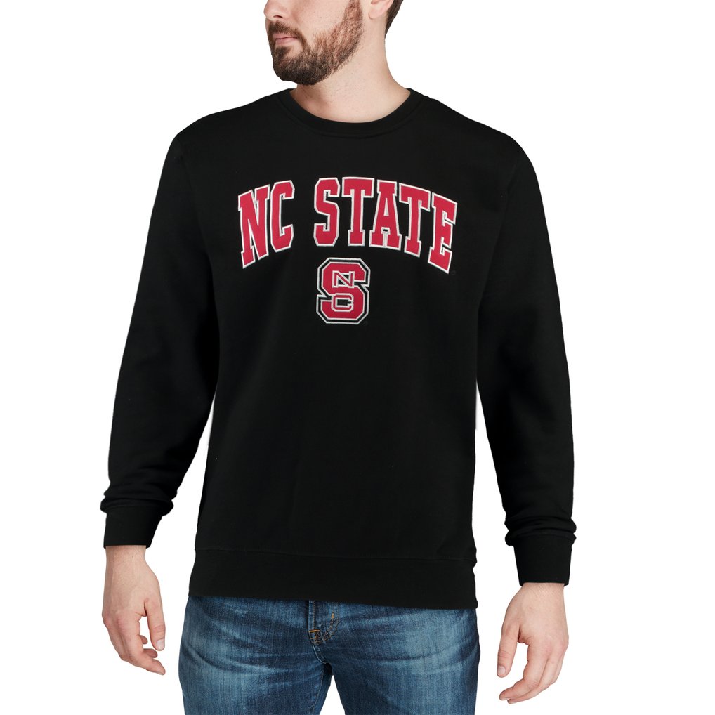 NC State Wolfpack Colosseum Arch & Logo Crew Neck Sweatshirt - Black