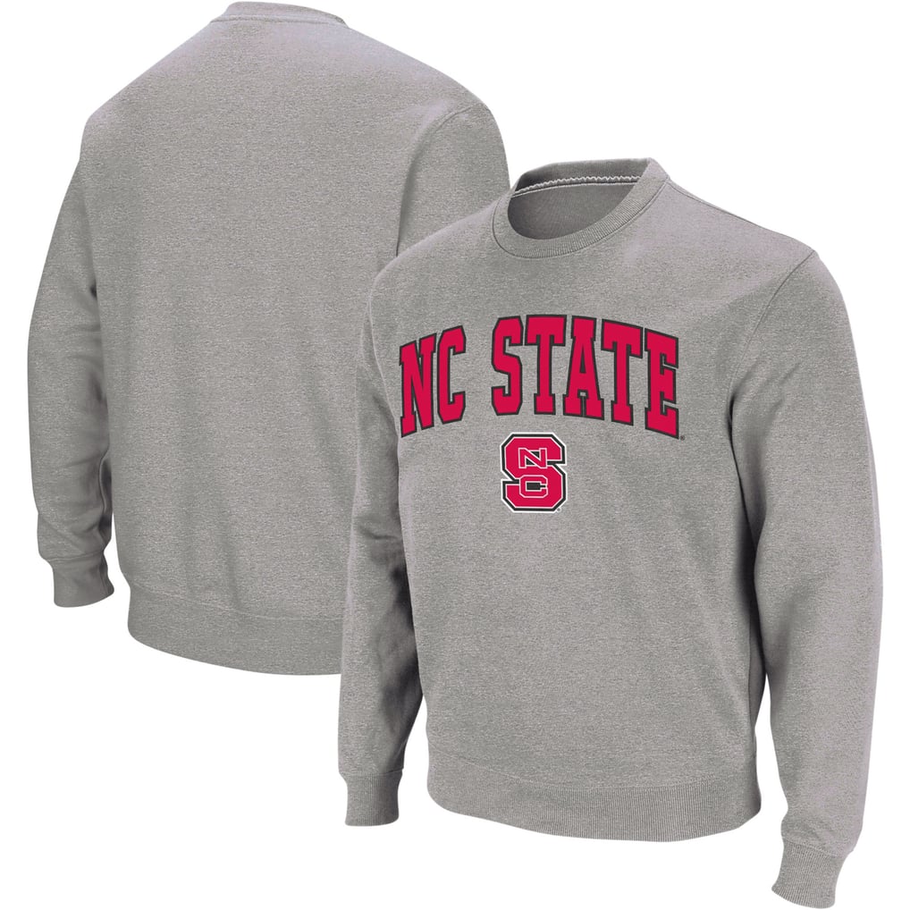NC State Wolfpack Colosseum Arch & Logo Crew Neck Sweatshirt - Heather Gray