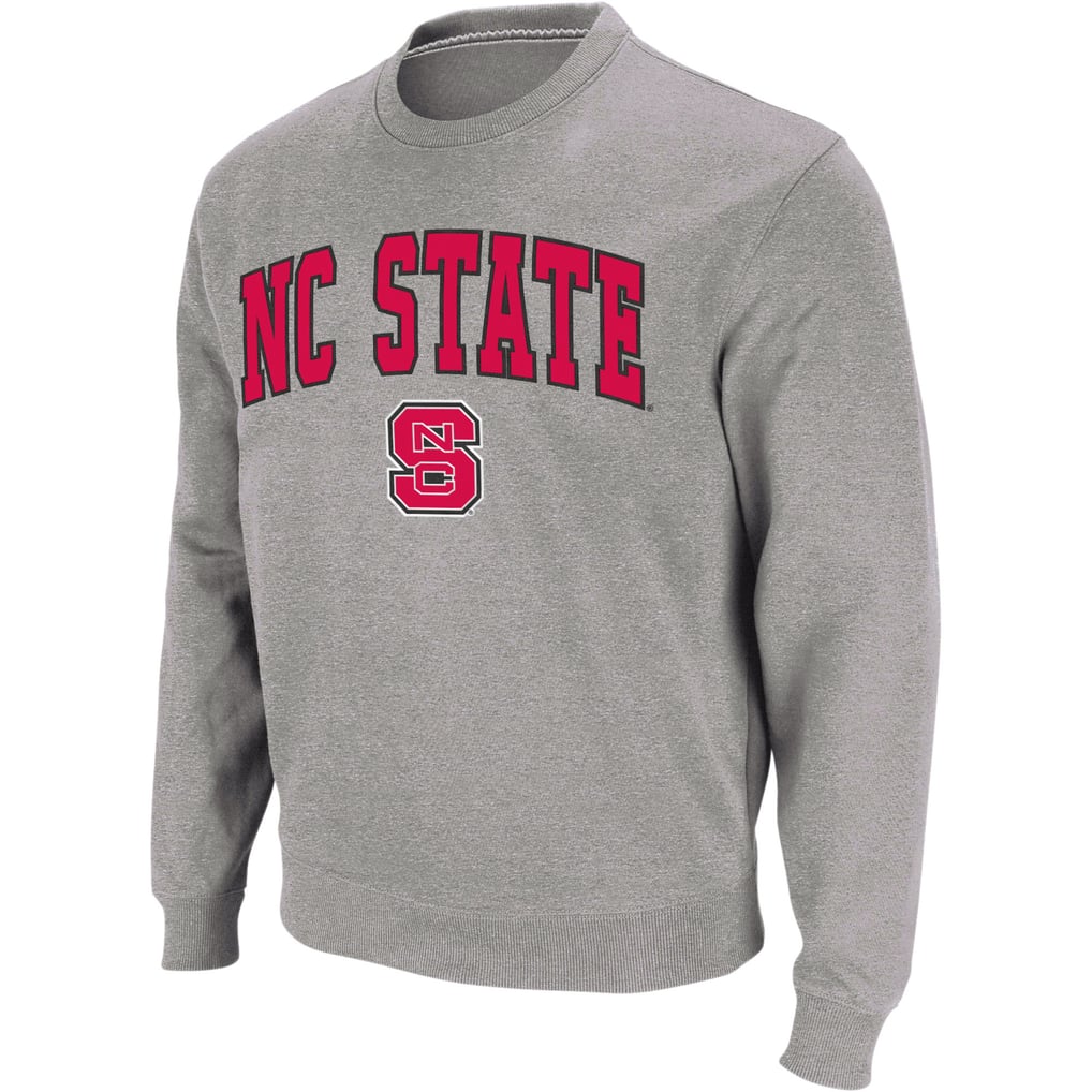 NC State Wolfpack Colosseum Arch & Logo Crew Neck Sweatshirt - Heather Gray