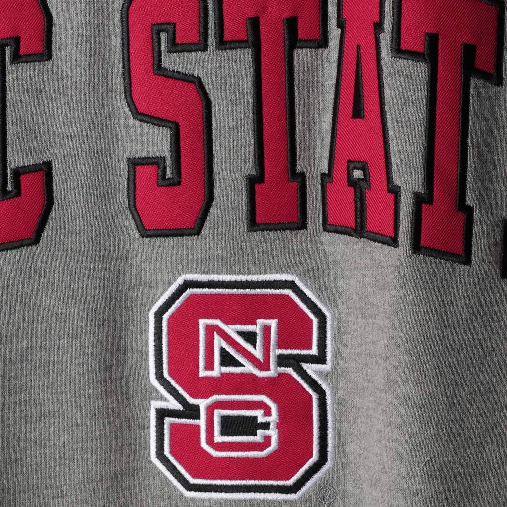 NC State Wolfpack Colosseum Arch & Logo Crew Neck Sweatshirt - Heather Gray