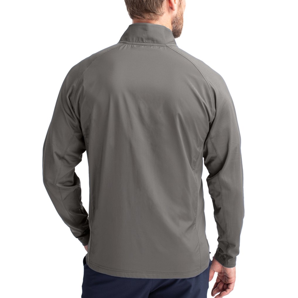 NC State Wolfpack Cutter & Buck Alumni Logo Adapt Eco Knit Raglan Full-Zip Jacket - Gray