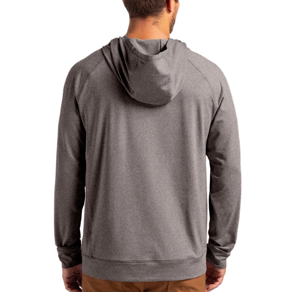 NC State Wolfpack Cutter & Buck Primary Logo Adapt Knit Raglan Pullover Hoodie - Heather Charcoal