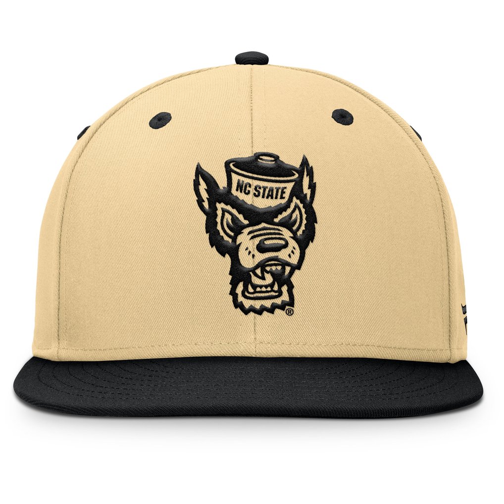 NC State Wolfpack Fanatics Balance Fitted Hat - Khaki/Black
