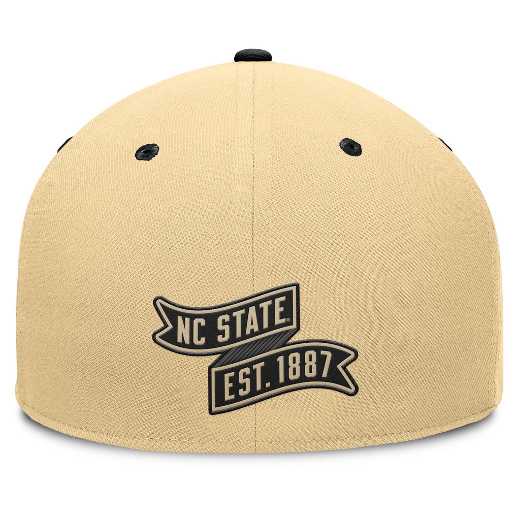 NC State Wolfpack Fanatics Balance Fitted Hat - Khaki/Black