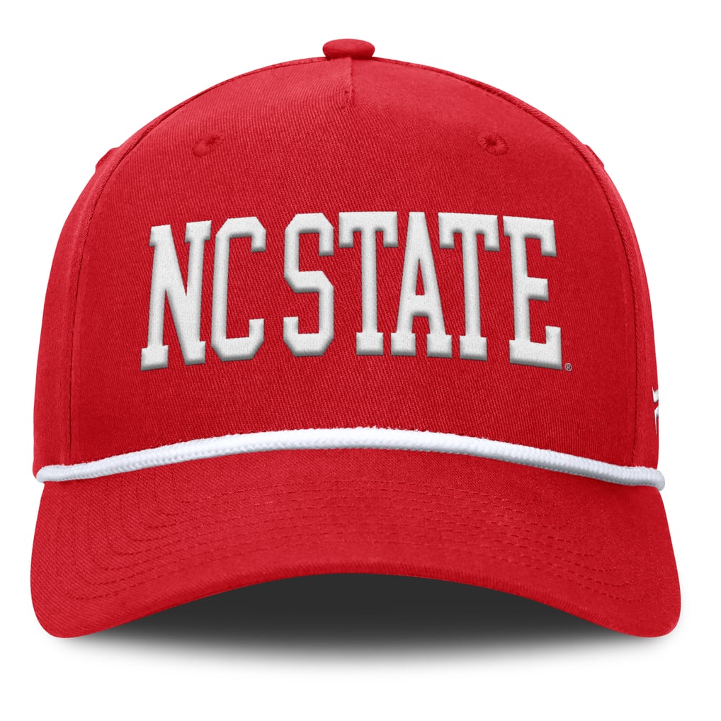  NC State Wolfpack Fanatics Foul Ball Rope Adjustable Hat - Red