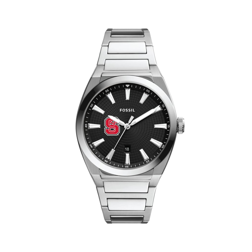  NC State Wolfpack Fossil Everett Stainless Steel Watch - Black