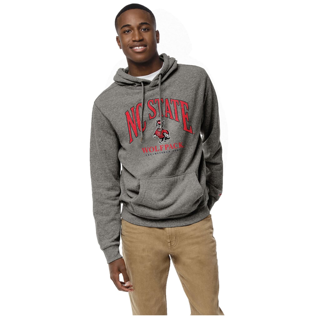 NC State Wolfpack League Collegiate Wear Heritage Tri-Blend Pullover Hoodie - Heather Gray