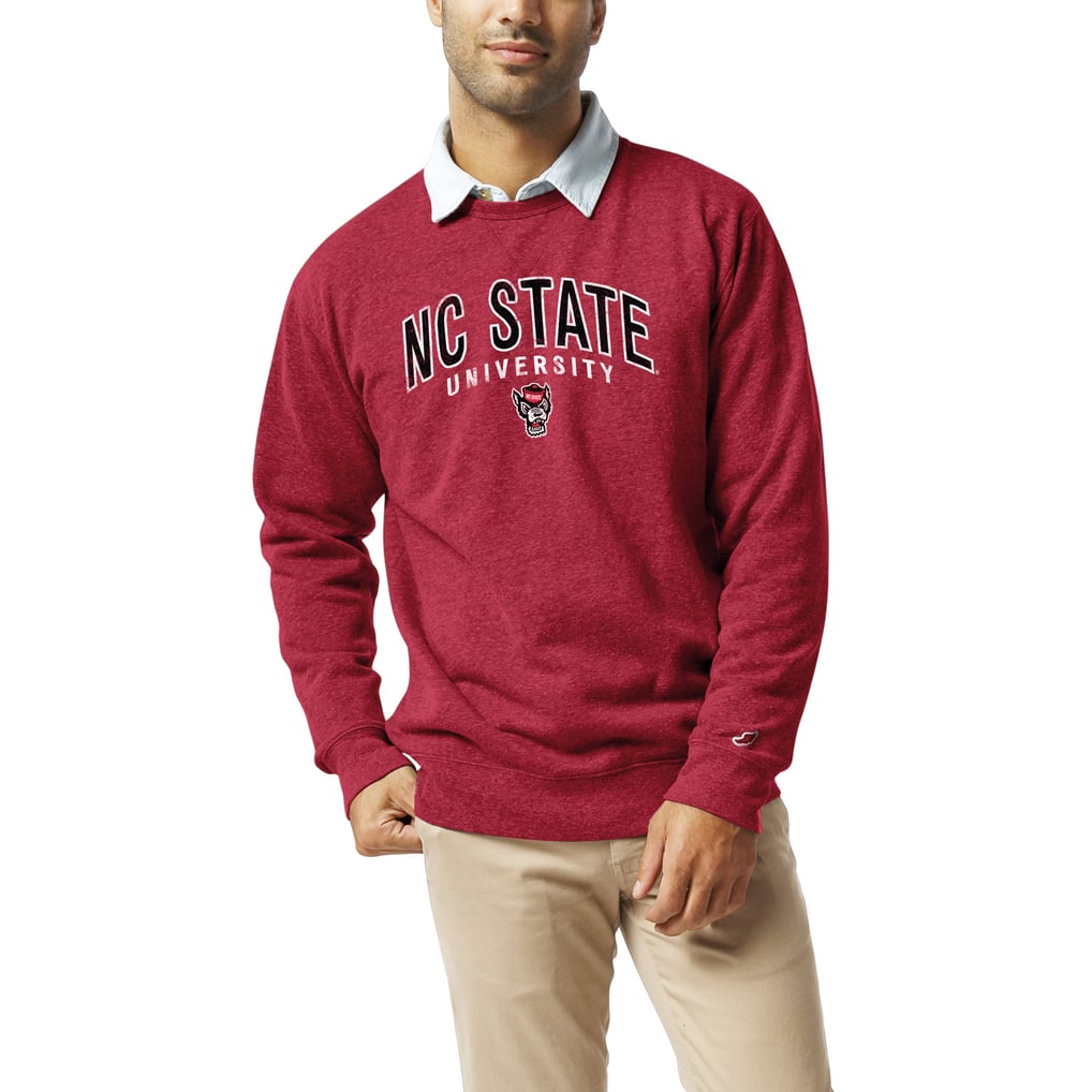  NC State Wolfpack League Collegiate Wear  Heritage Tri-Blend Pullover Sweatshirt - Heather Red