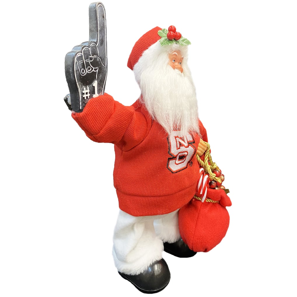 NC State Wolfpack 12" Animated Musical Santa