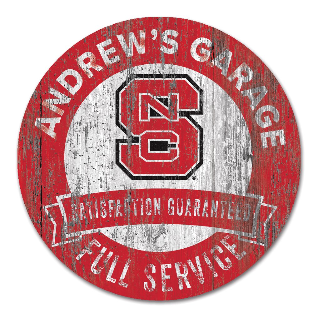 NC State Wolfpack 16" Customizable Garage Circle