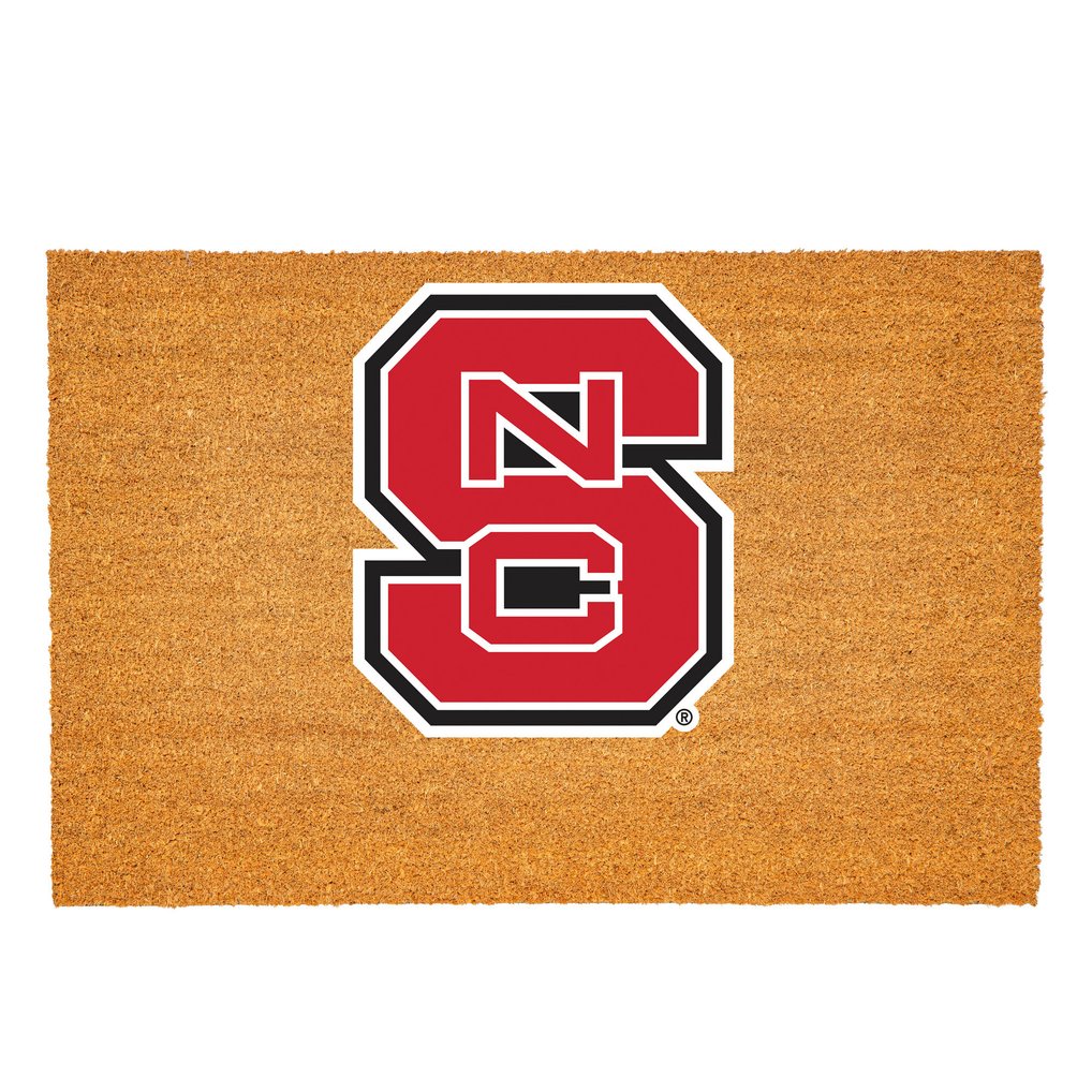 NC State Wolfpack 24" x 36" Team Logo Personalized Coir Door Mat