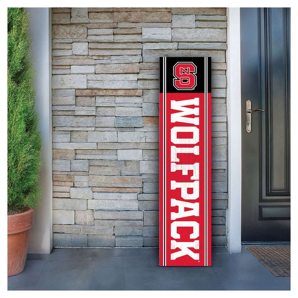 NC State Wolfpack 48" Team Name with Logo Leaner