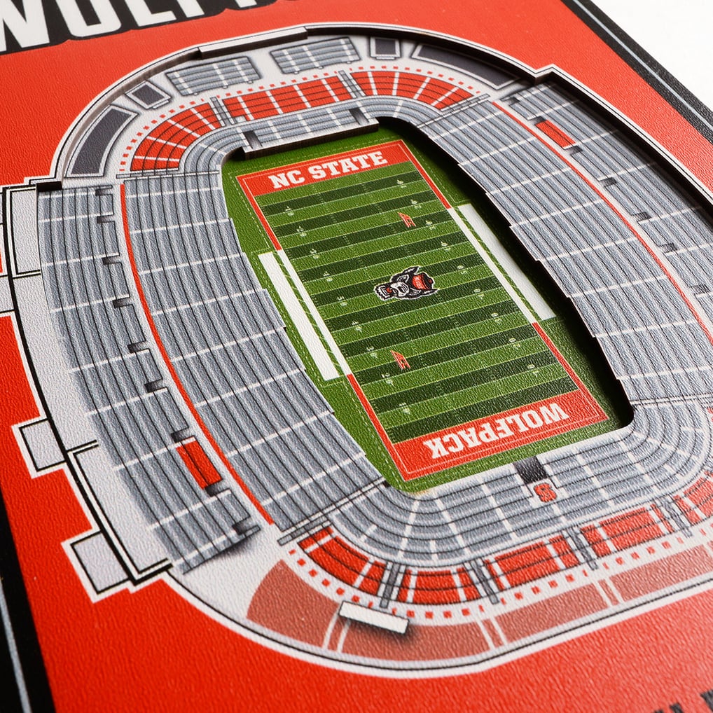 NC State Wolfpack 8'' x 32'' 3D StadiumView Banner