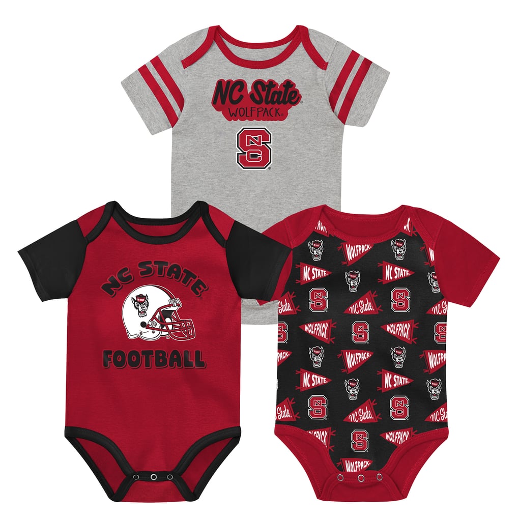  NC State Wolfpack Outerstuff Newborn Star Player Three-Piece Bodysuit Set - Red