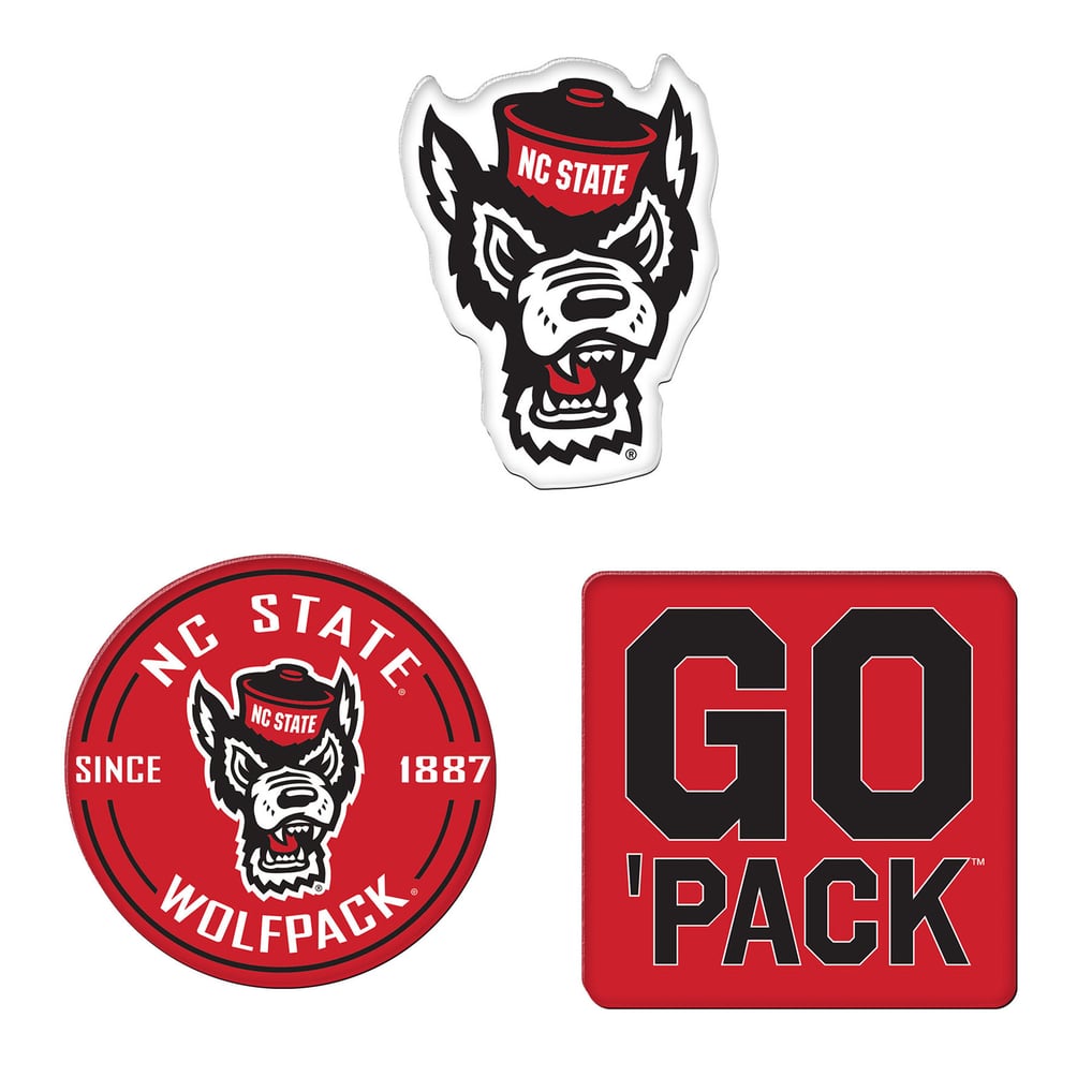  NC State Wolfpack WinCraft 3-Pack Premium Fridge Magnet Set