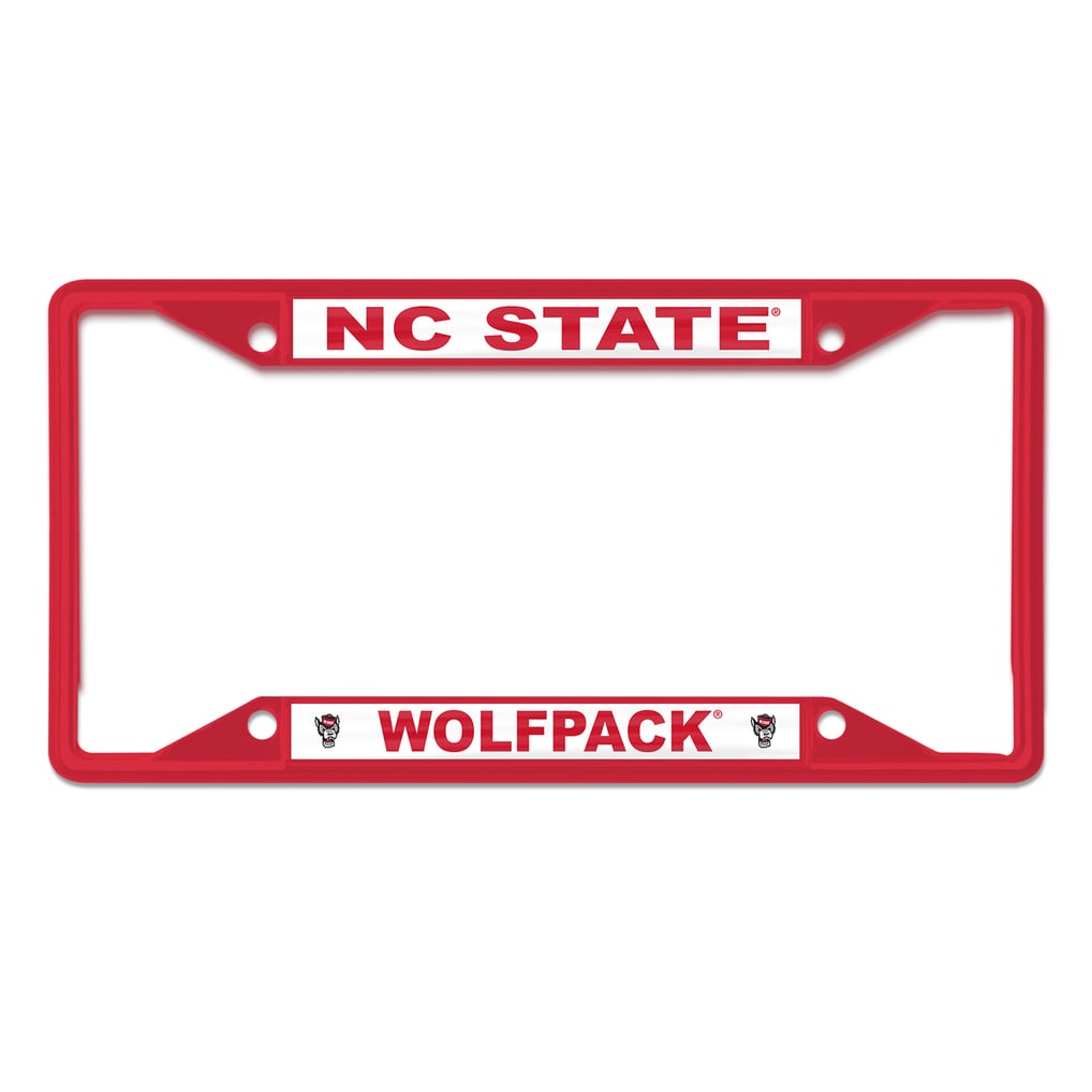 NC State Wolfpack WinCraft Chrome Color License Plate Frame