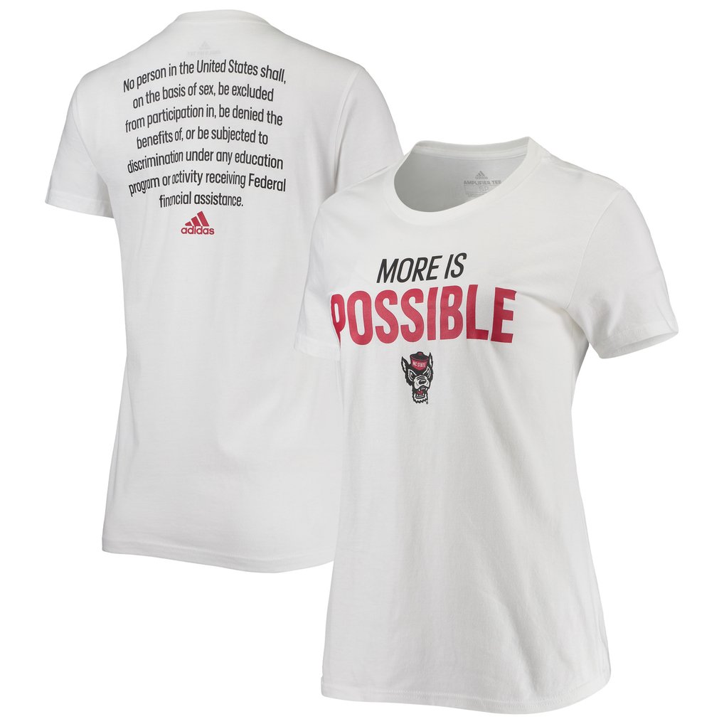 NC State Wolfpack adidas Women's More Is Possible T-Shirt - White