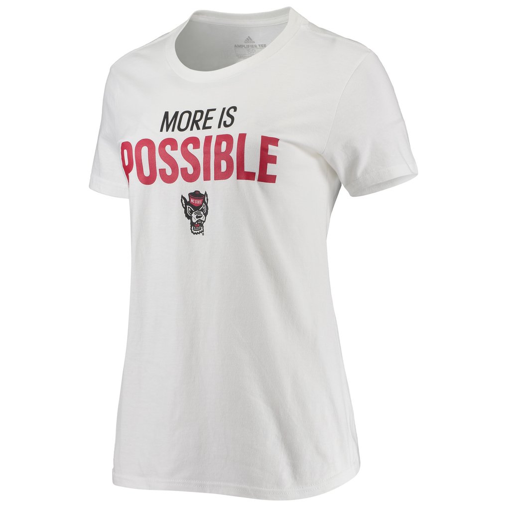 NC State Wolfpack adidas Women's More Is Possible T-Shirt - White