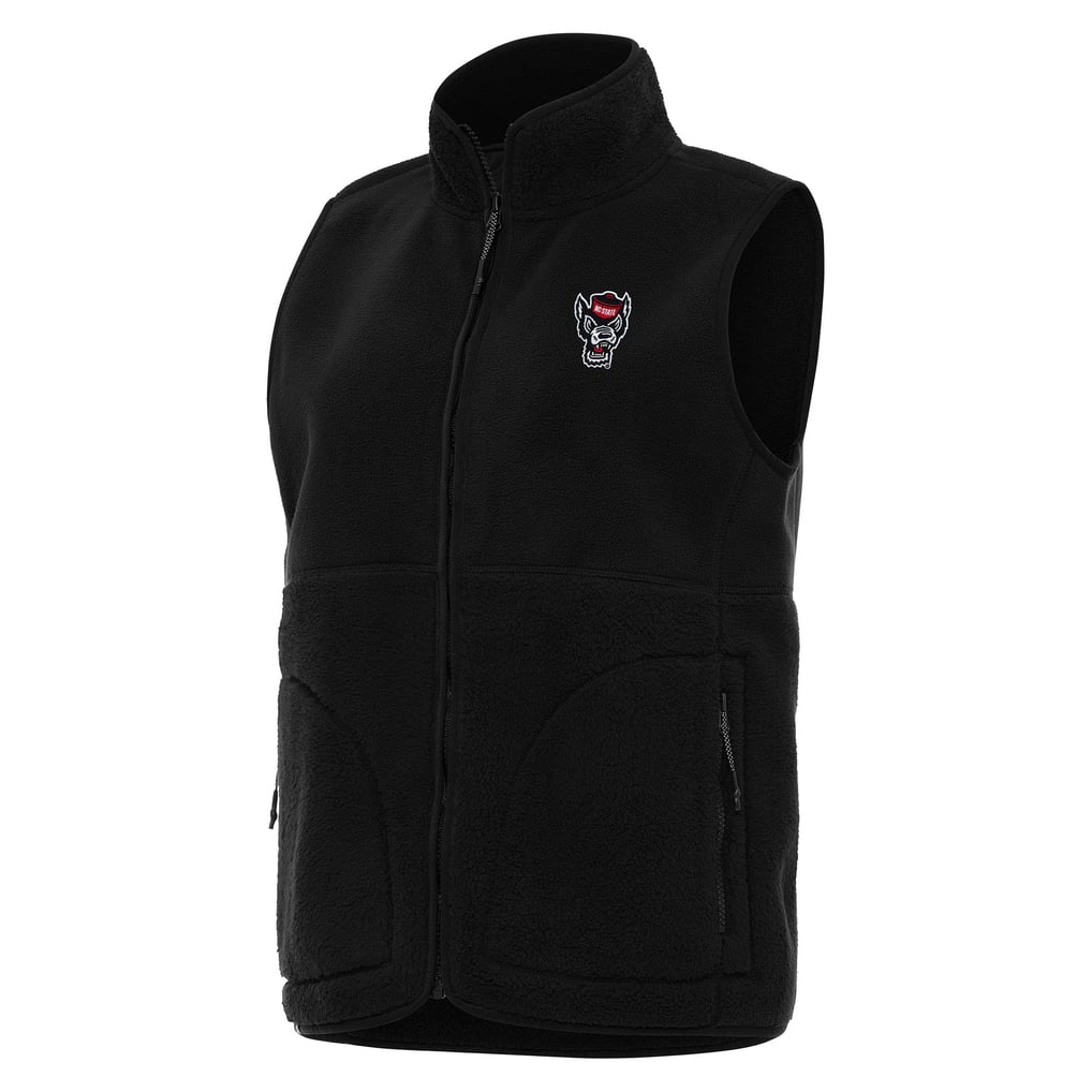  NC State Wolfpack Antigua Women's Nostalgic Full-Zip Vest - Black