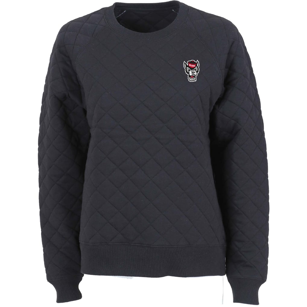 NC State Wolfpack Boxercraft Women's Quilted Pullover Sweatshirt - Black
