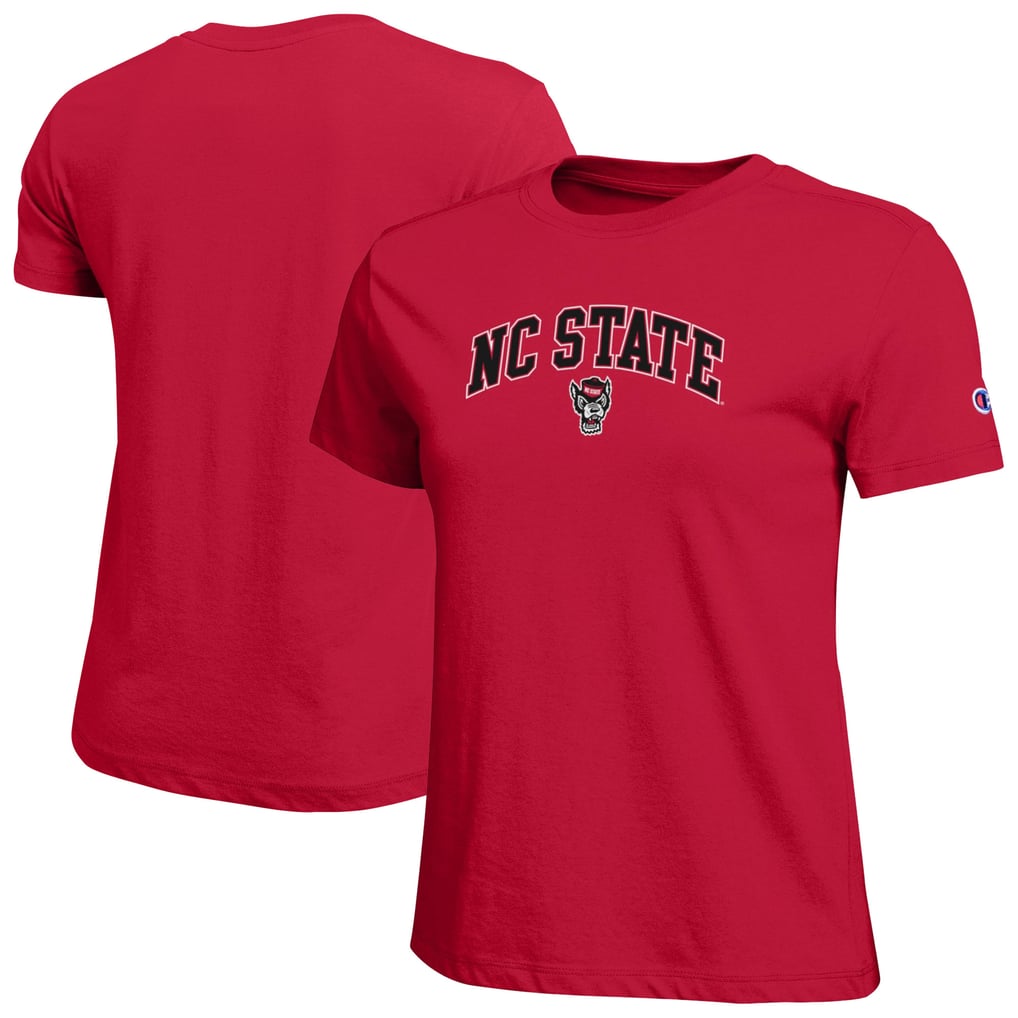  NC State Wolfpack Champion Women's Arched Over Logo T-Shirt - Red