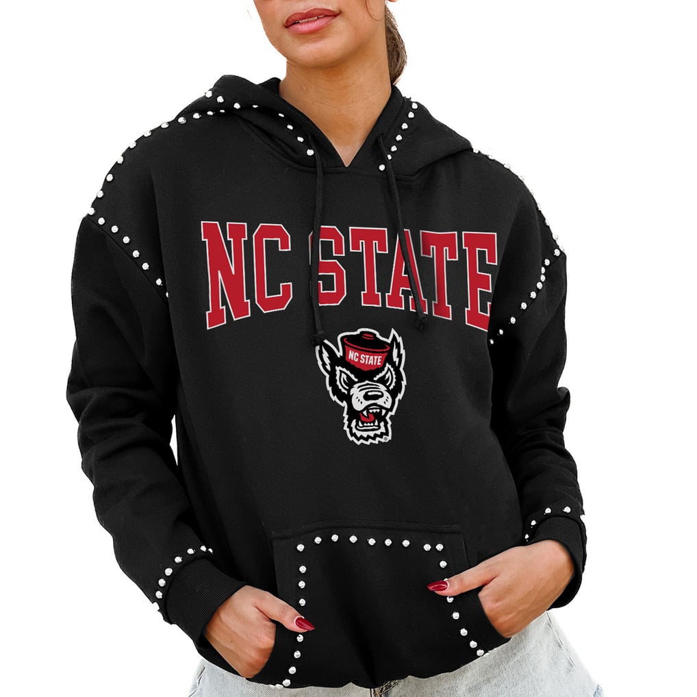  NC State Wolfpack Gameday Couture Women's Studded Pullover Hoodie - Black