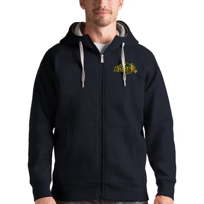 NDSU Bison Antigua Victory Full-Zip Hoodie - Charcoal