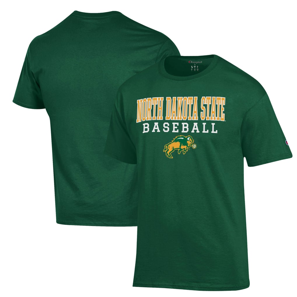  NDSU Bison Champion Stack Baseball T-Shirt - Green