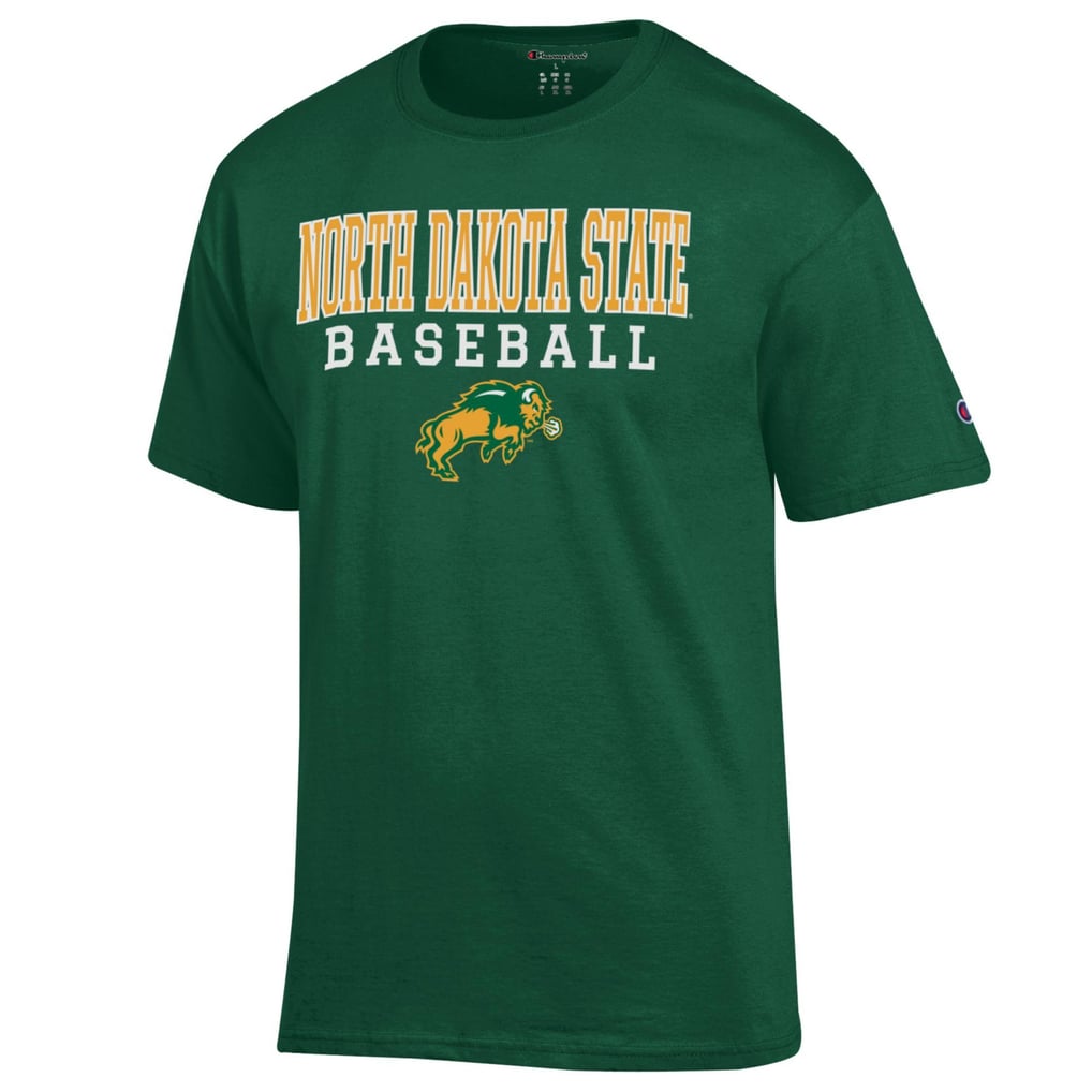  NDSU Bison Champion Stack Baseball T-Shirt - Green