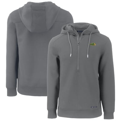 NDSU Bison Cutter & Buck Roam Eco Recycled Half-Zip Hoodie - Gray