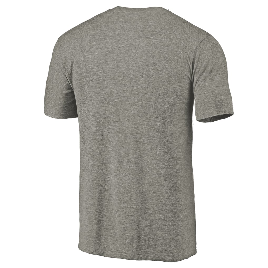 NDSU Bison Left Chest Distressed Logo Tri-Blend T-Shirt - Gray Heathered