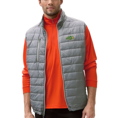 NDSU Bison Apex Compressible Quilted Vest - Gray