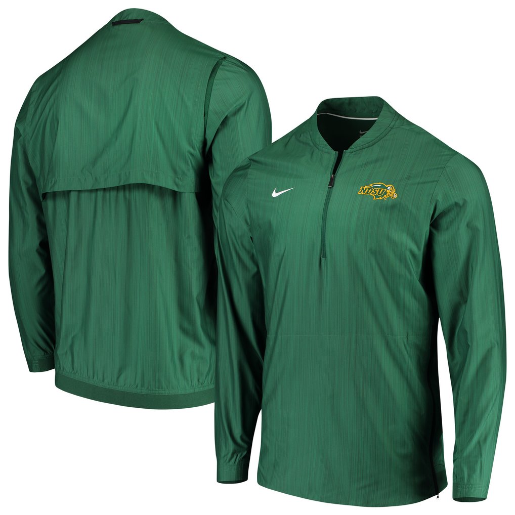 NDSU Bison Nike Lockdown Quarter-Zip Pullover Jacket - Green