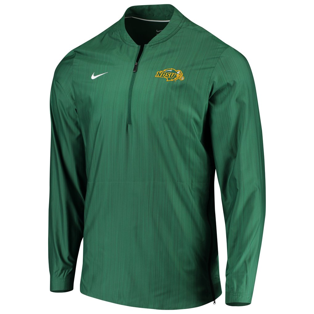 NDSU Bison Nike Lockdown Quarter-Zip Pullover Jacket - Green