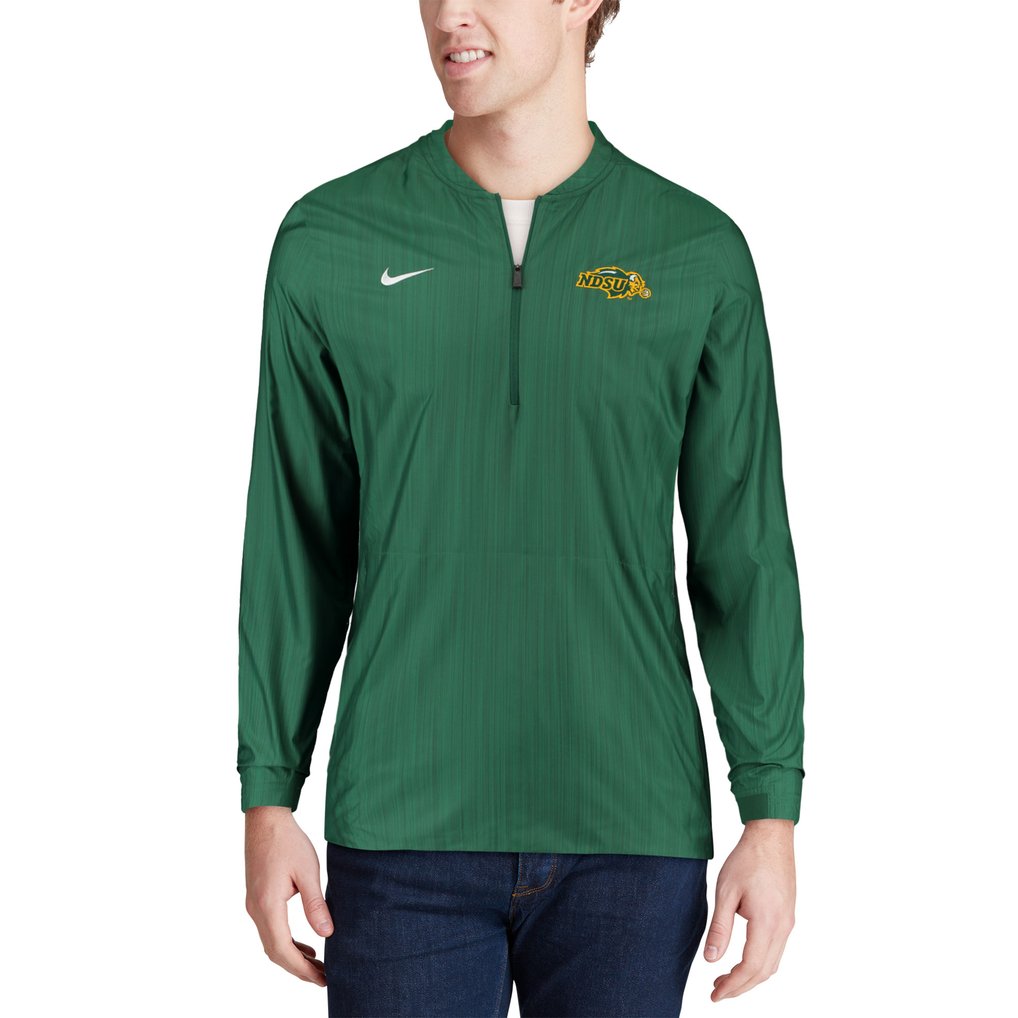 NDSU Bison Nike Lockdown Quarter-Zip Pullover Jacket - Green