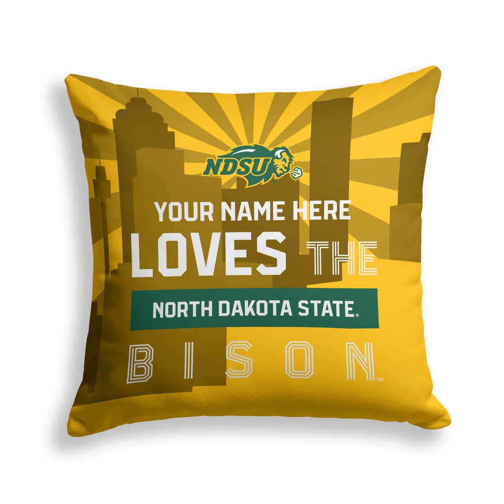 NDSU Bison Pegasus 18" x 18" City Skyline Personalized Decor Pillow