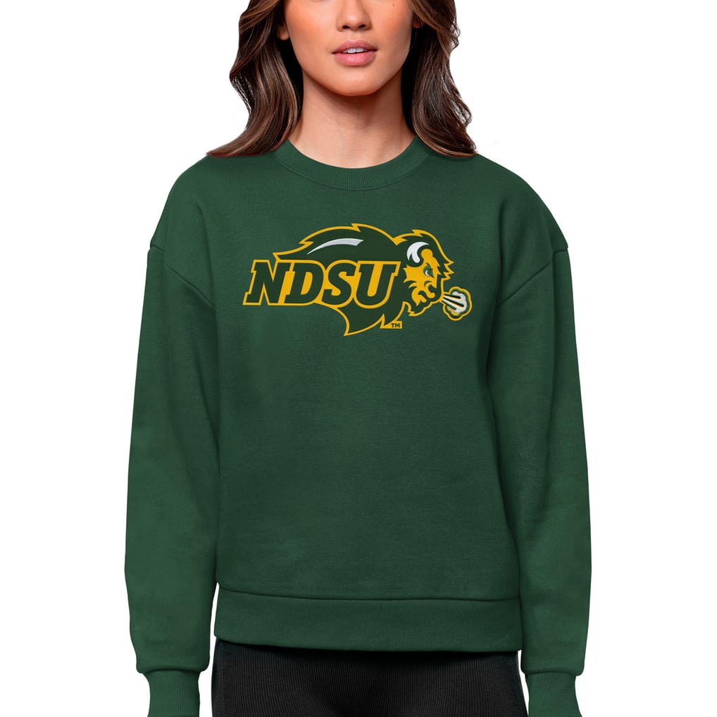 NDSU Bison Antigua Women's Victory Crewneck Pullover Sweatshirt - Green