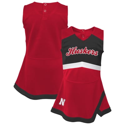 Nebraska Huskers Girls Youth Cheer Captain Jumper Dress - Scarlet