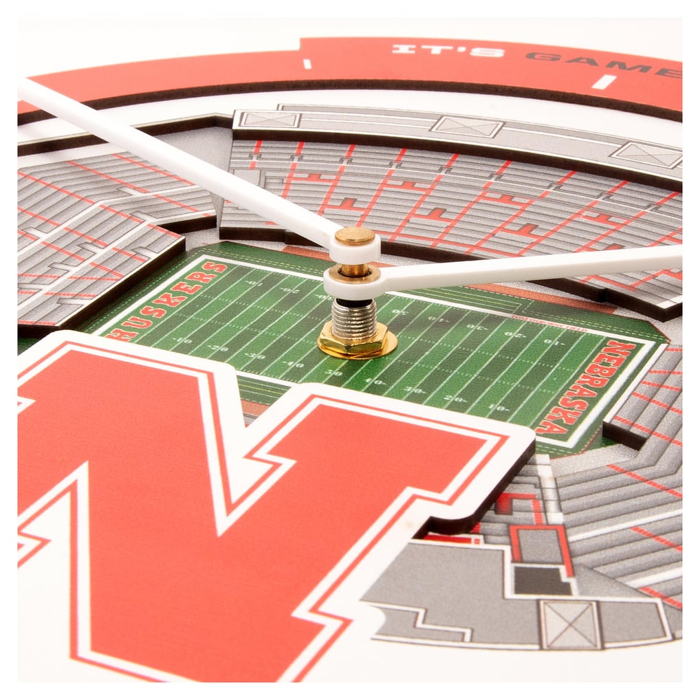 Nebraska Huskers IDNA StadiumView 3D Wall Clock