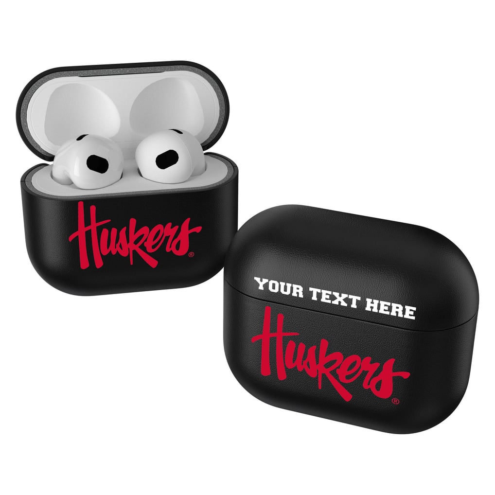 Nebraska Huskers Keyscaper Insignia Personalized AirPods 3rd Generation Case Cover - Black