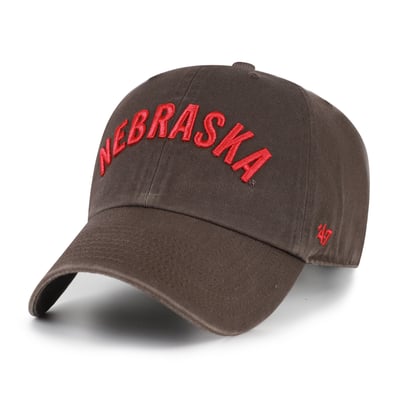  Nebraska Huskers '47 Vault Clean Up Adjustable Hat - Brown