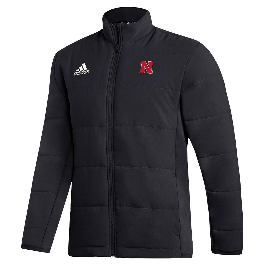  Nebraska Huskers adidas Midweight Full-Zip Jacket - Black