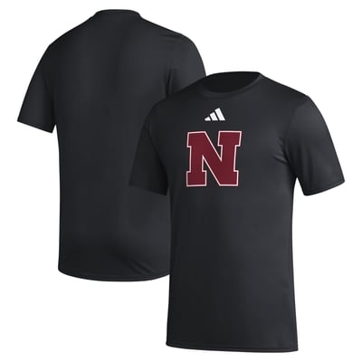 Nebraska Huskers adidas Primary Locker Logo Pre-Game AEROREADY T-Shirt - Black