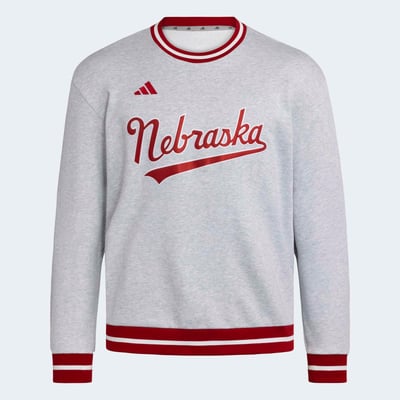 Nebraska Huskers adidas Dugout Collection Sweatshirt - Gray