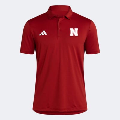 Nebraska Huskers adidas Ultimate 365 Stripe Polo - Red