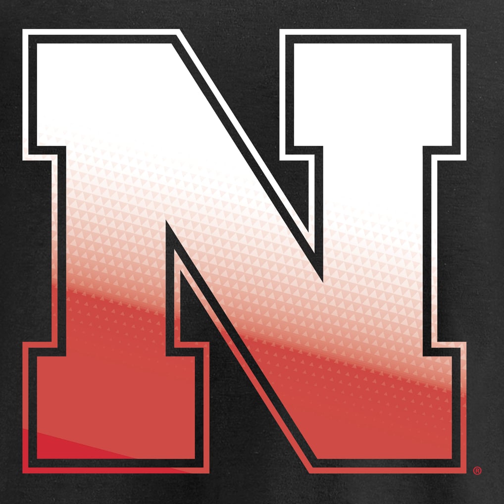 Nebraska Huskers Gradient Logo Pullover Hoodie - Black