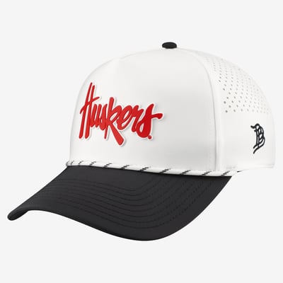  Nebraska Huskers Branded Bills Classic Adjustable Rope Hat - White/Black