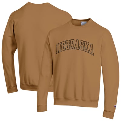  Nebraska Huskers Champion Latte Fleece Sweatshirt - Brown