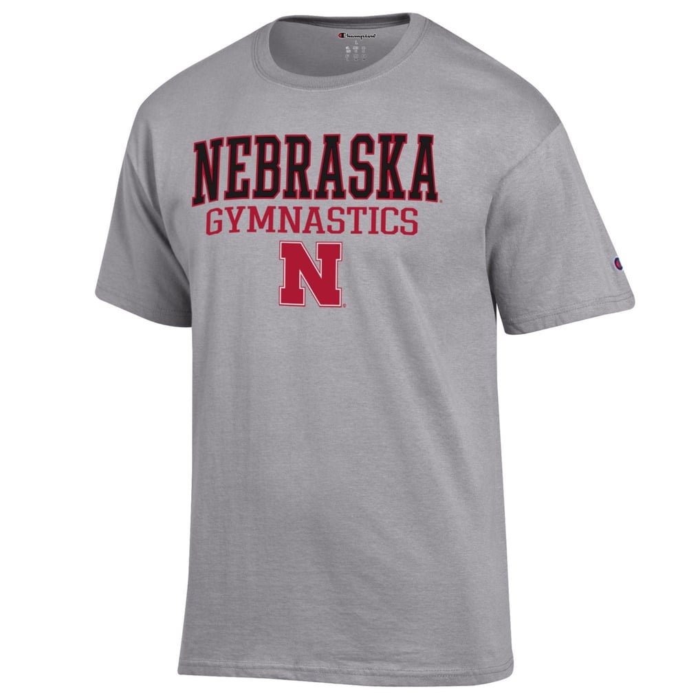  Nebraska Huskers Champion Gymnastics Stack T-Shirt - Gray